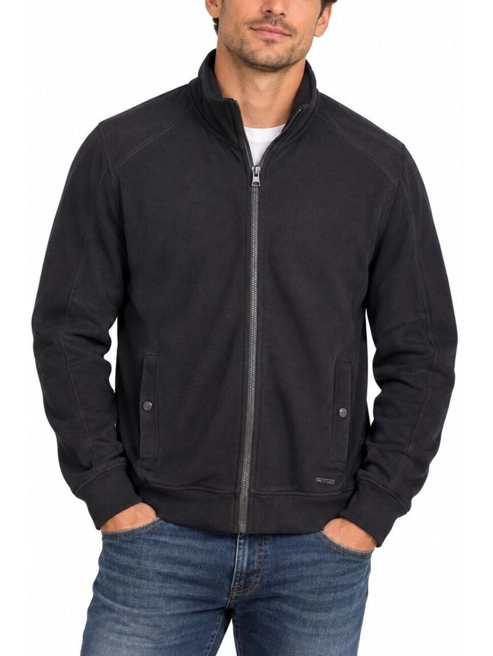 Vintage 90s Y2K Calvin Klein Black 100% Cotton Utility Jacket Mens M Full Zip
